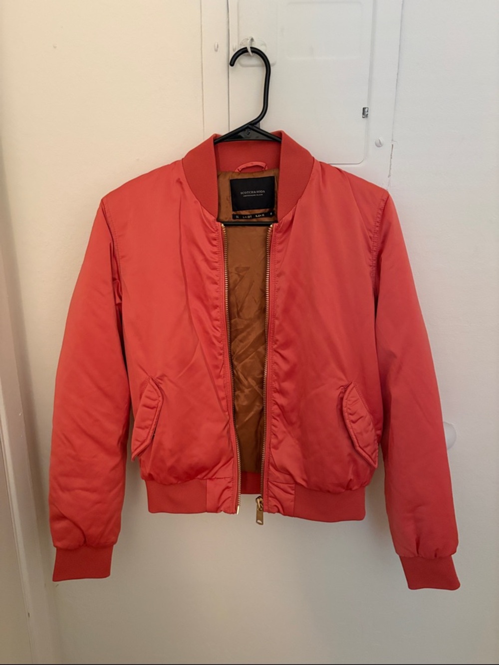 Scotch & Soda Coral Pink Bomber Jacket
